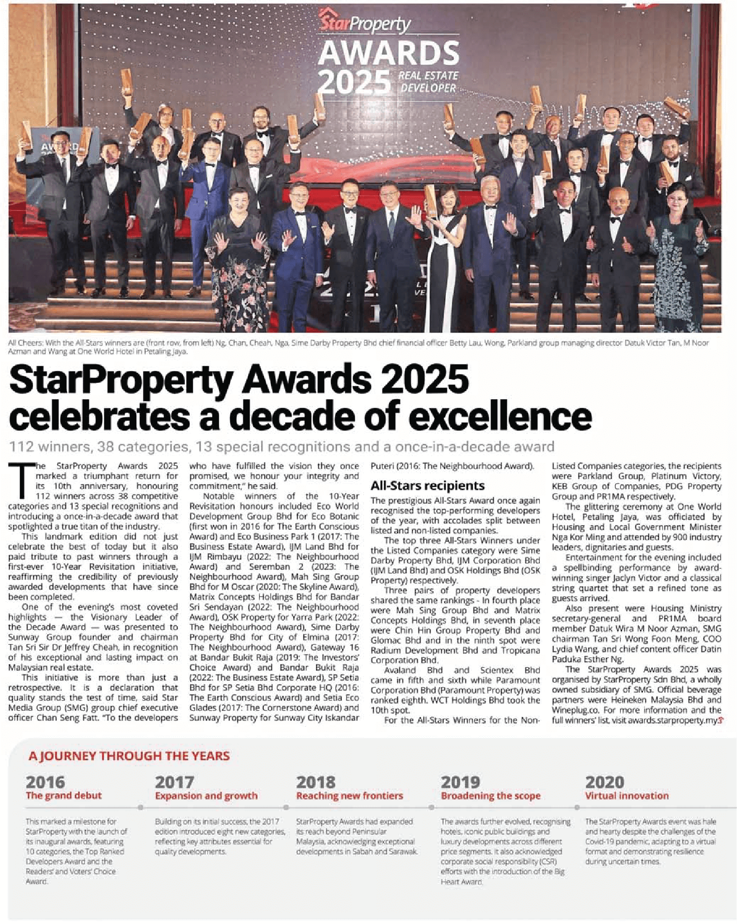 StarProperty Awards 2025 celebrates a decade of excellence